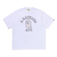 A Bathing Ape Hand Drawn Outline College Relaxed Fit T-Shirt 'White' 0ZXTEM320101RWHX