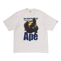 A Bathing Ape Ape Head Photo Print Relaxed Fit T-Shirt 'Grey' 0ZXTEM330101RGYX