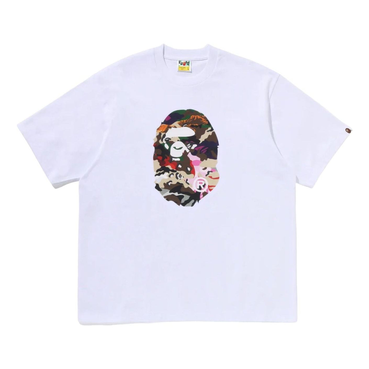 A Bathing Ape Hybrid Camo Ape Head Relaxed Fit T-Shirt 'White' 0ZXTEM337101RWHX