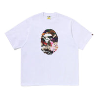 A Bathing Ape Hybrid Camo Ape Head Relaxed Fit T-Shirt 'White' 0ZXTEM337101RWHX