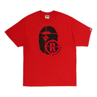 A Bathing Ape Hunting Ape Head T-Shirt 'Red' 0ZXTEM340101QRDX