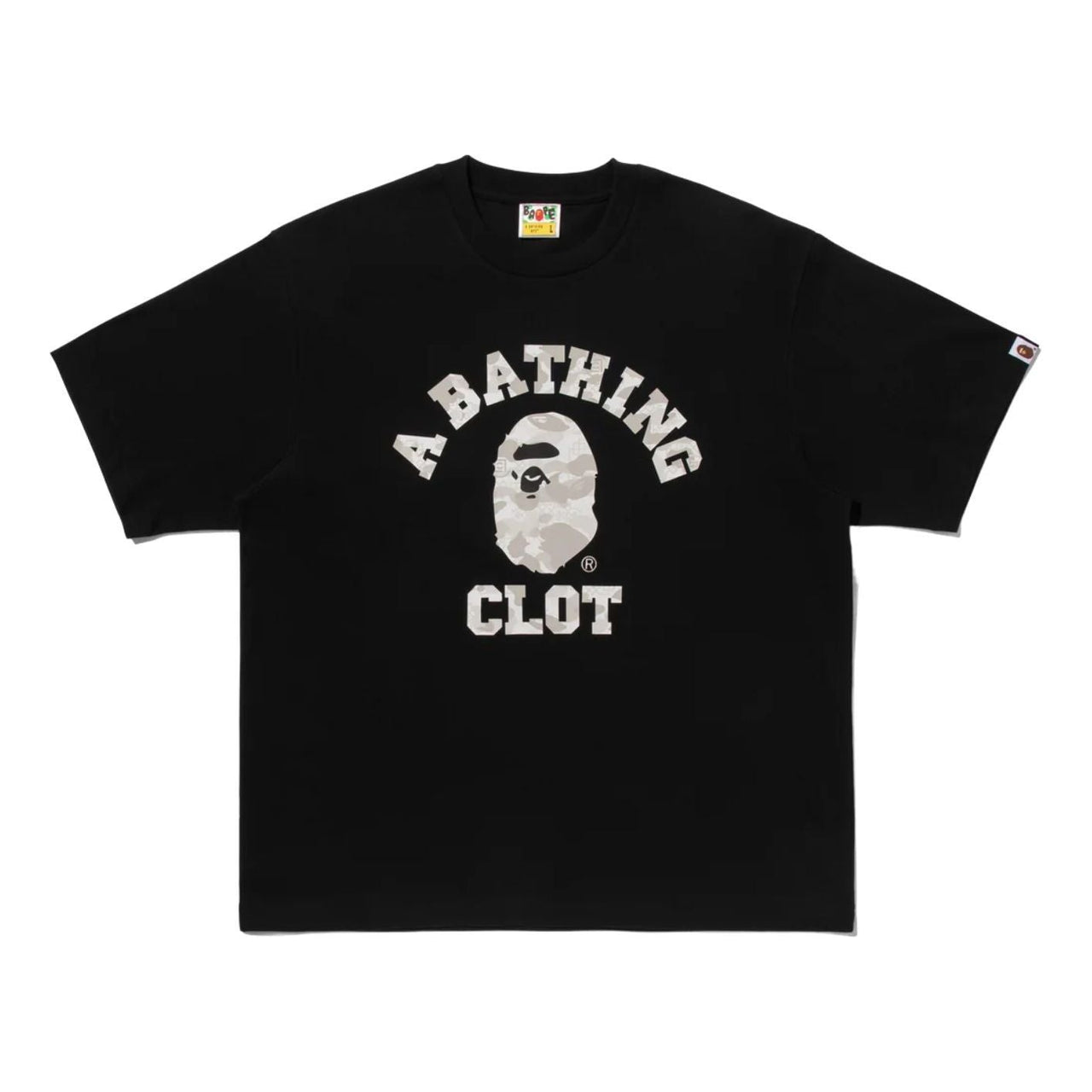 BAPE X Clot Camo College Relaxed Fit T-Shirt 'Black' 0ZXTEM936101P-BLK