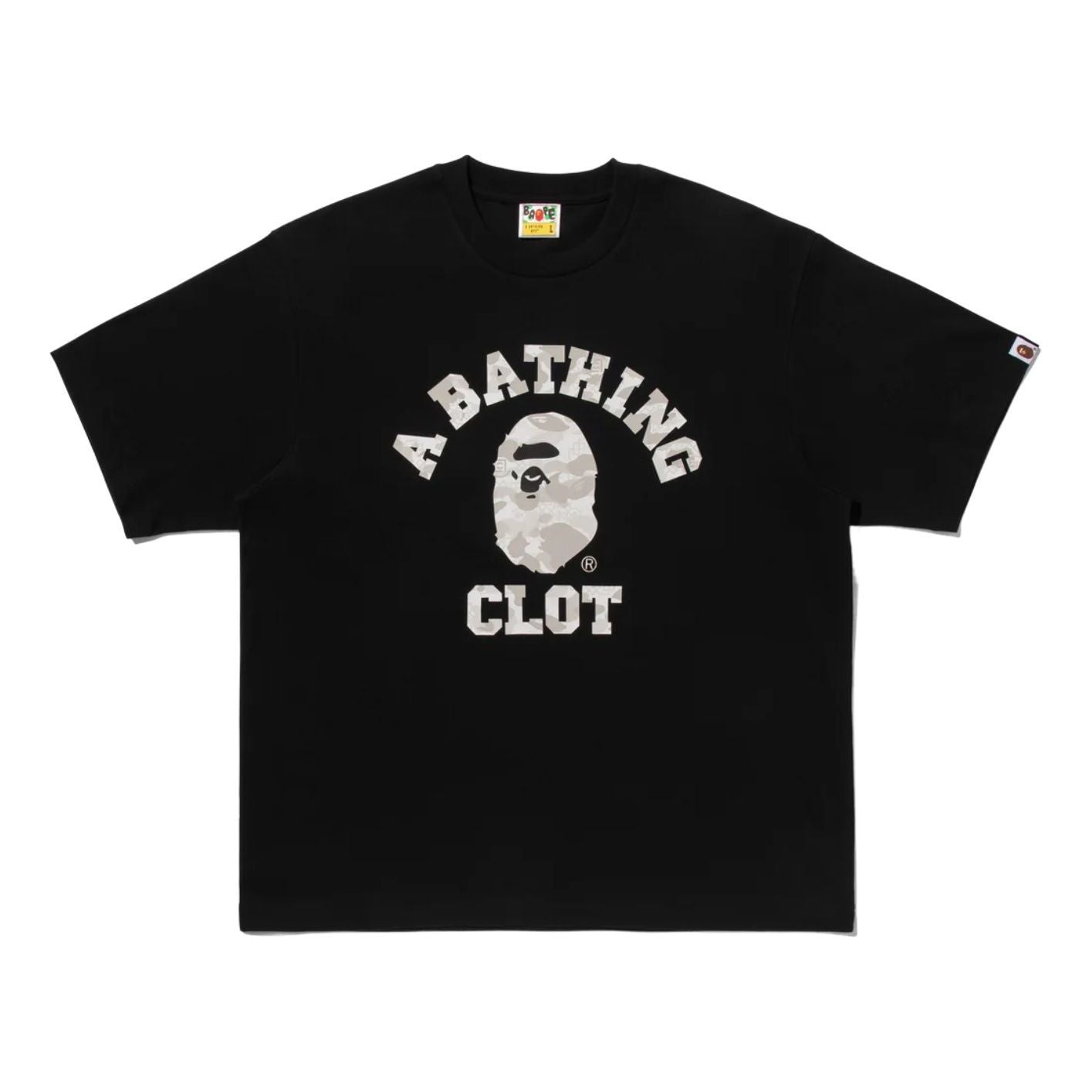 BAPE X Clot Camo College Relaxed Fit T-Shirt 'Black' 0ZXTEM936101P-BLK