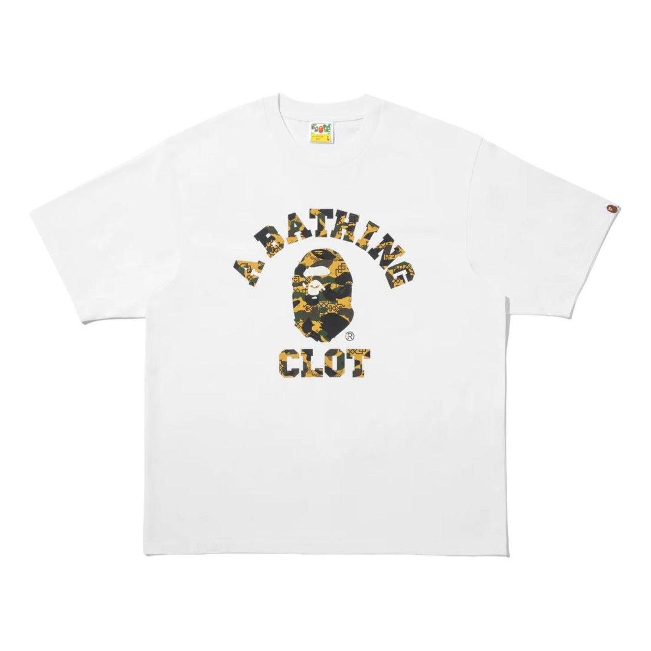 BAPE X Clot Camo College Relaxed Fit T-Shirt 'White' 0ZXTEM936101P-WHT