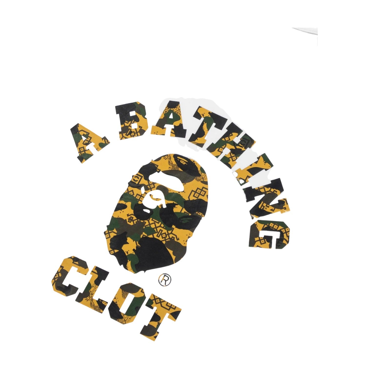 BAPE X Clot Camo College Relaxed Fit T-Shirt 'White' 0ZXTEM936101P-WHT