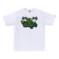 A Bathing Ape Palm Resort Camo Milo on Bape T-Shirt 'White' 0ZXTEMX01410QWHX