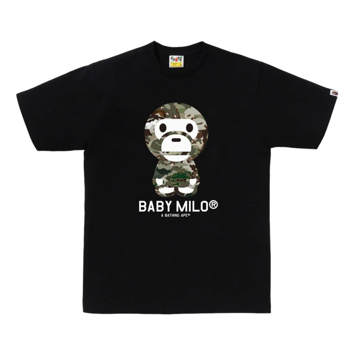 A Bathing Ape Hybrid Camo Baby Milo T-Shirt 'Black Camo' 0ZXTEMX01410RBKM