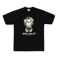 A Bathing Ape Hybrid Camo Baby Milo T-Shirt 'Black Camo' 0ZXTEMX01410RBKM