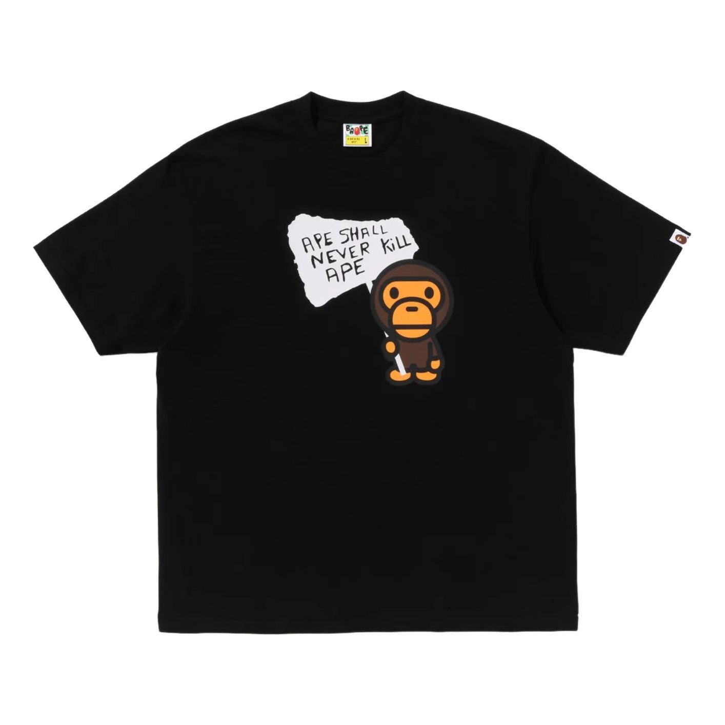 A Bathing Ape Baby Milo Graphic Relaxed Fit T-Shirt 'Black' 0ZXTEMX30210RBKX