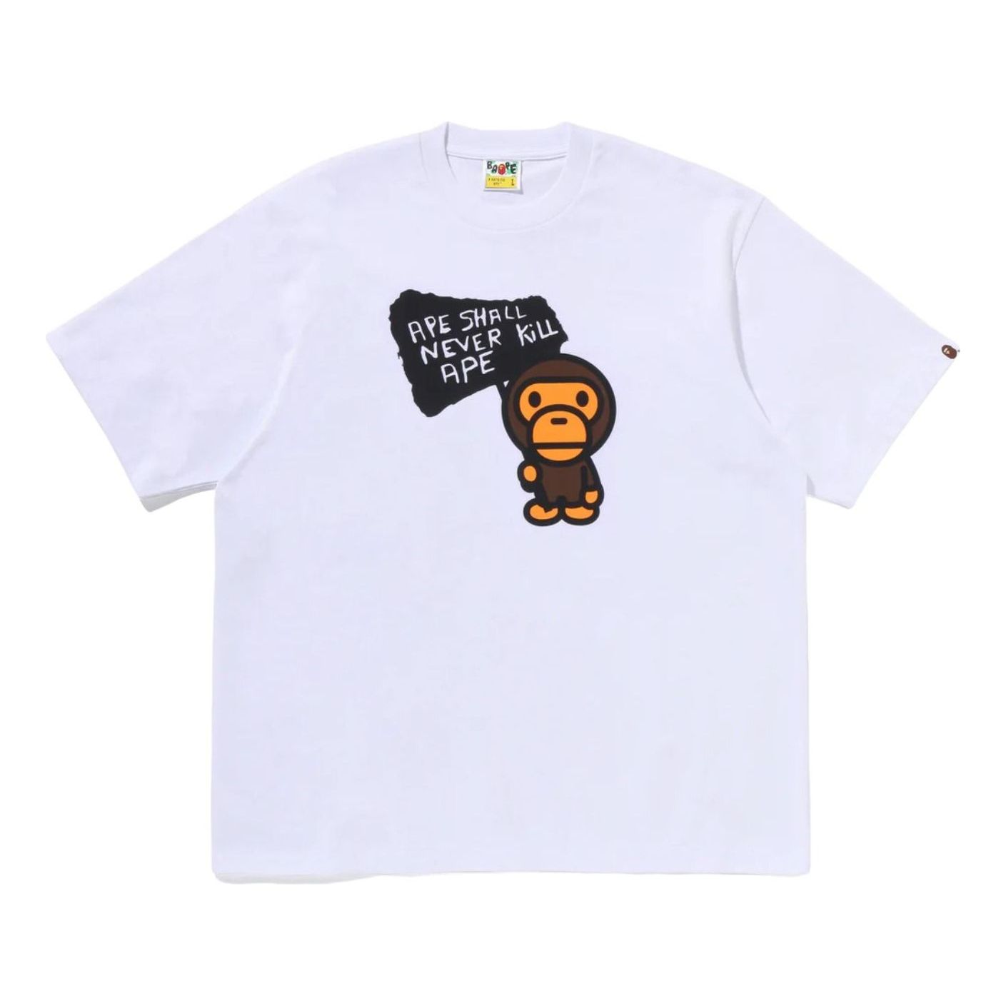 A Bathing Ape Baby Milo Graphic Relaxed Fit T-Shirt 'White' 0ZXTEMX30210RWHX