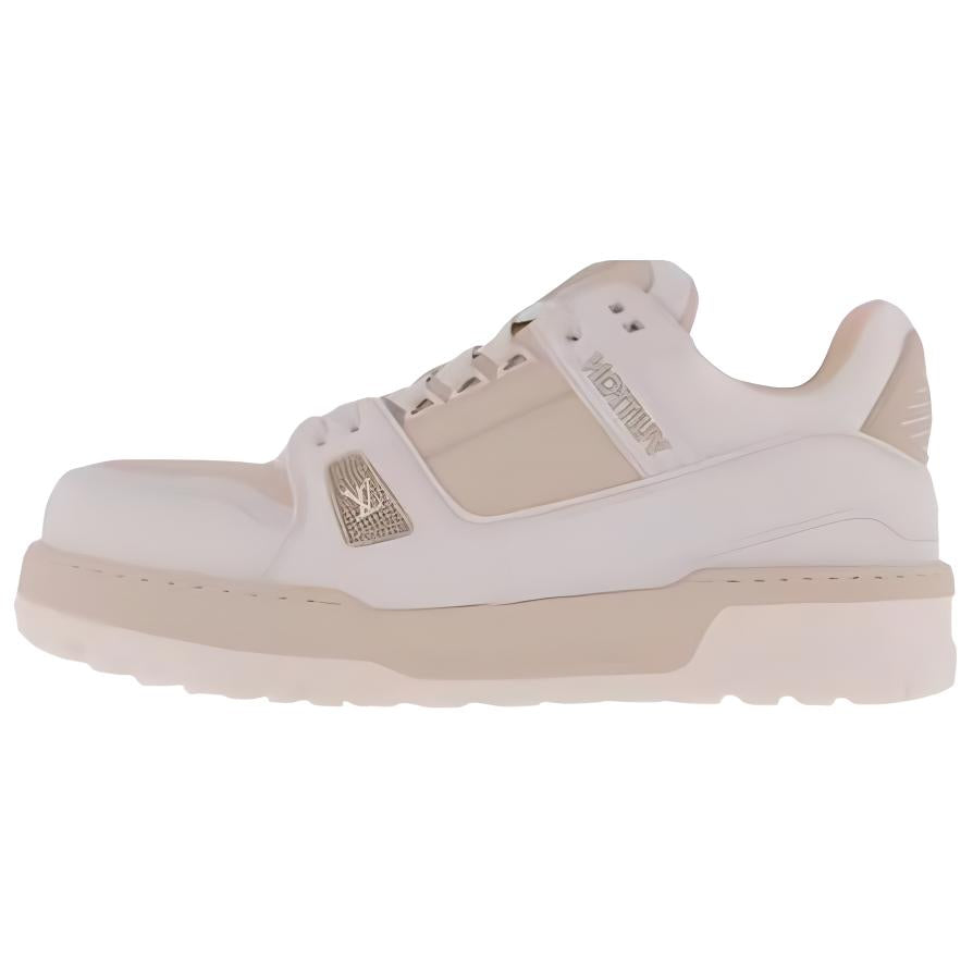 LOUIS VUITTON Trainer Maxi Low-Top Skateboard Shoes Women's Beige