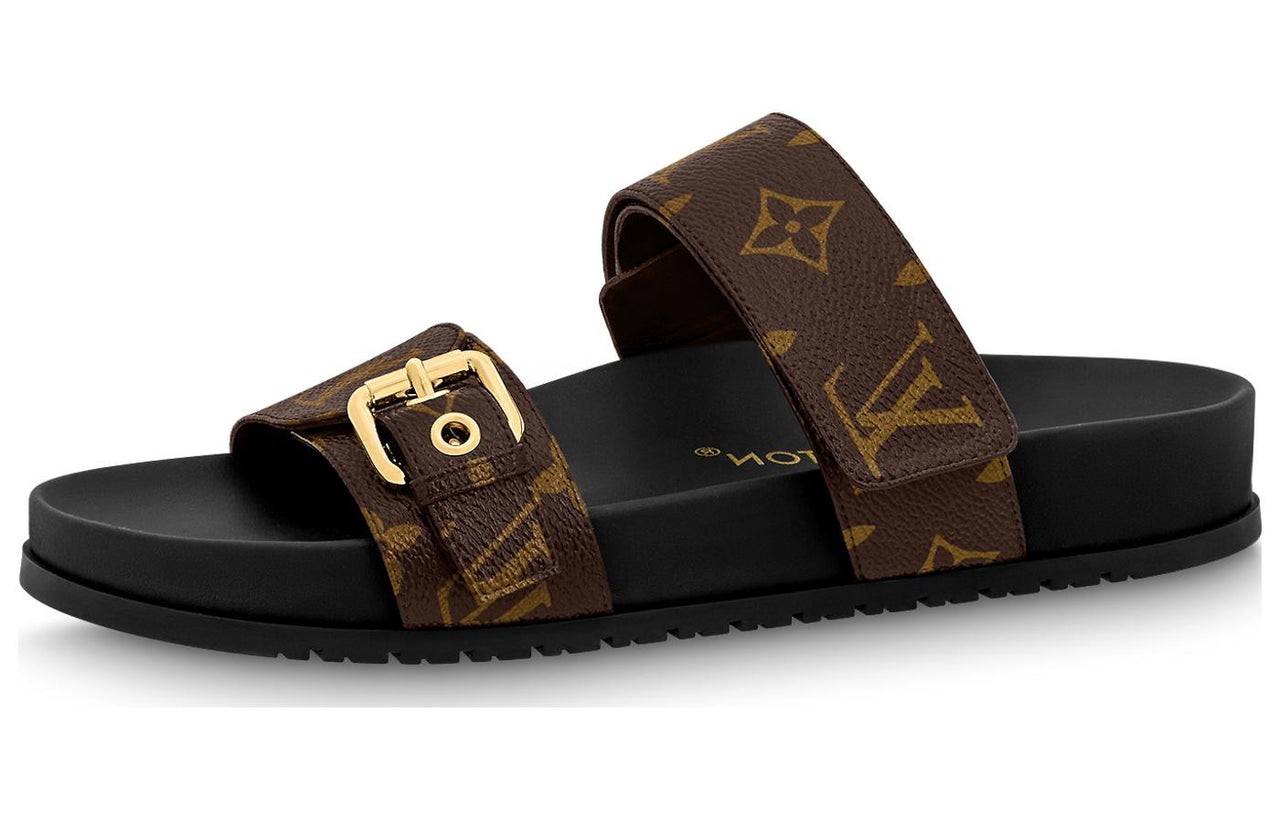 LOUIS VUITTON Bom Dia Flat Mules Women's