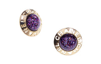 CHANEL Stud Earrings Women's Purple