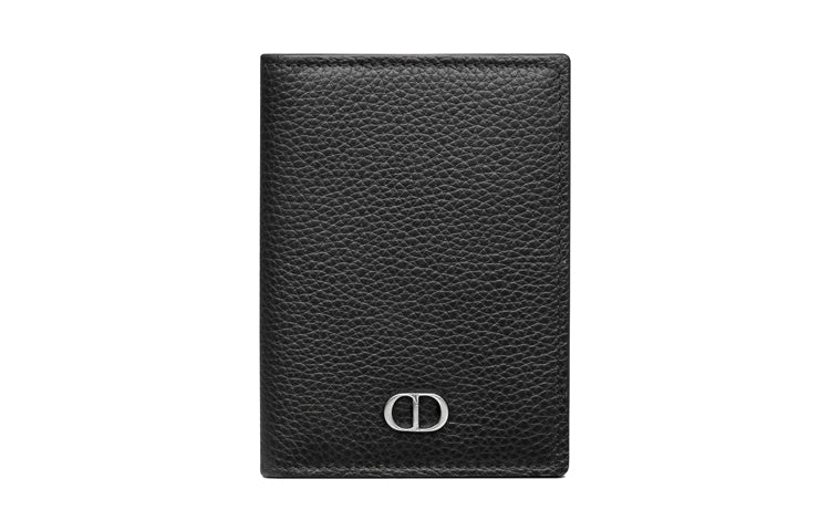 DIOR Grained Calfskin Card Holder Men's Black