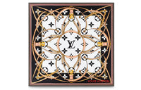LOUIS VUITTON Silk Scarves Women's Black White