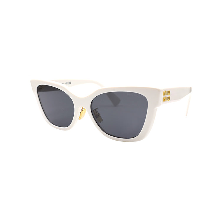 MIU MIU Plate Frame Butterfly Sunglasses Women's White