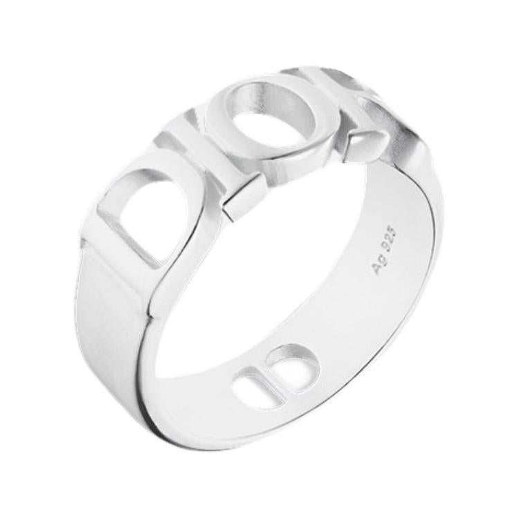 DIOR Sterling Silver Rings Men's Silver