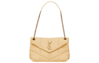SAINT LAURENT Lambskin Cloud Bag, Pillow Bag, Crossbody Bag, Shoulder Bag Women's Light Vanilla & Custard