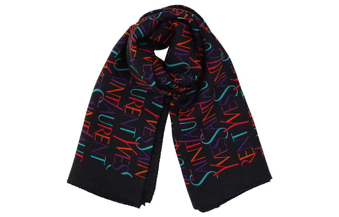 SAINT LAURENT Silk Scarves Women's Blue