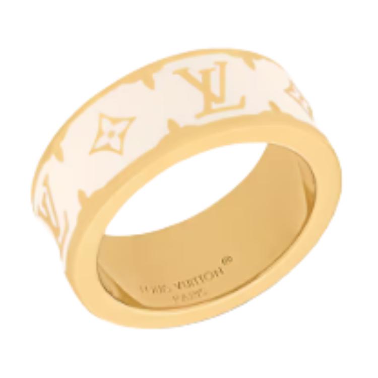 LOUIS VUITTON Enamel Rings Women's White