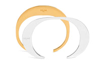 CELINE Formes Abstraites Set Of 2 Cuffs In Brass With Gold And Rhodium Finish