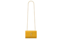 SAINT LAURENT KATE Eel Skin Crossbody Bag Shoulder Bag Small Size Women's Yellow