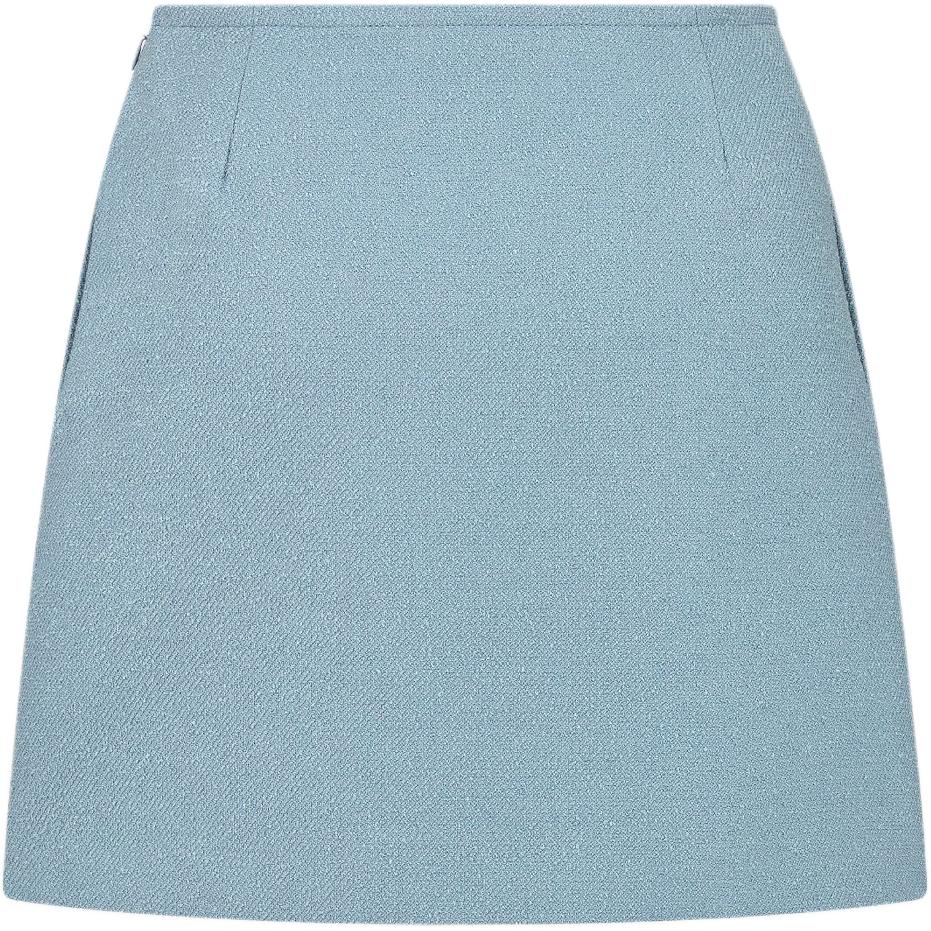 DIOR FW24 Casual Short Skirts Women's Light Blue