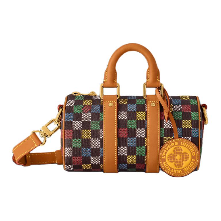 LOUIS VUITTON Coated Canvas Handbag Unisex Multicolor