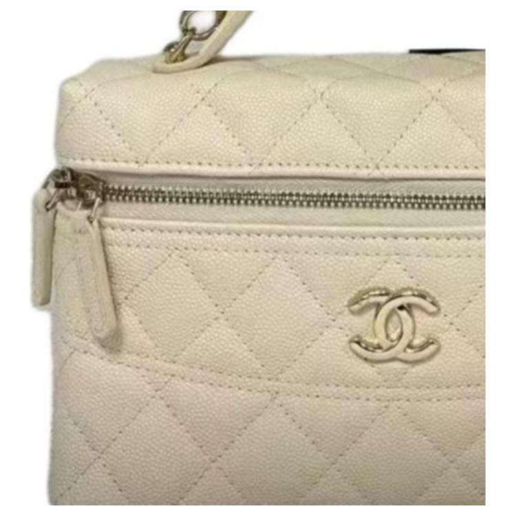 CHANEL Leather Shoulder Bag, Crossbody Bag, Handbag Women's Beige