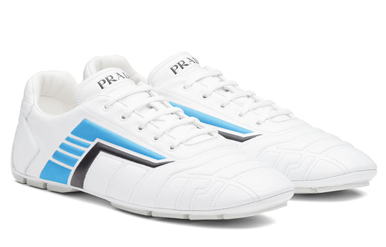 PRADA Slip Resistant, Abrasion Resistant, Breathable Low Top Casual Shoes Men's White