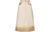 DIOR SS24 Denim Long Skirts Women's White