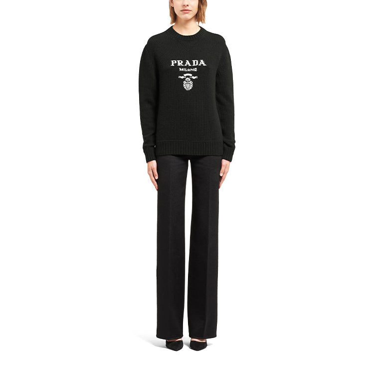 PRADA Logo Knitted Round Neck Jumper