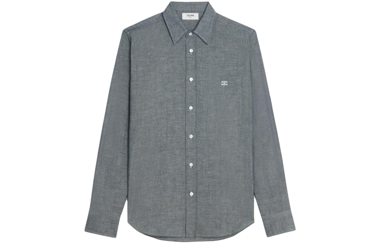 CELINE Loose Shirt In Light Chambray Cotton