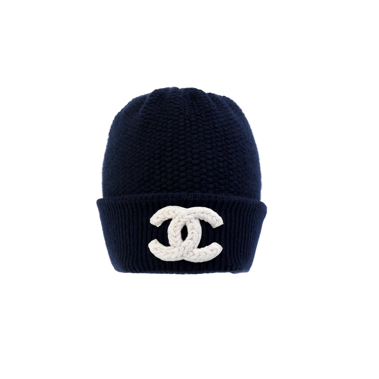 CHANEL Cashmere Beanies Unisex Blue