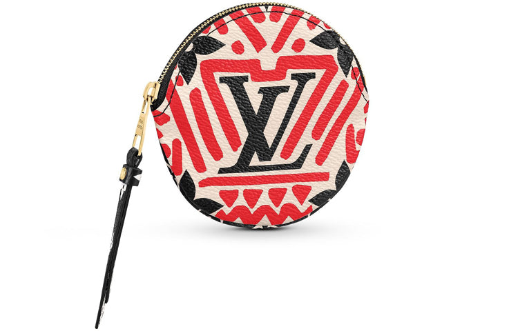 LOUIS VUITTON Crafty Round Coin Purse Cream/Red