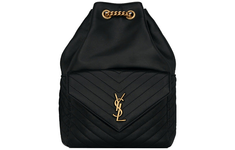 SAINT LAURENT Lambskin Backpack Regular Women's Black