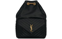 SAINT LAURENT Lambskin Backpack Regular Women's Black
