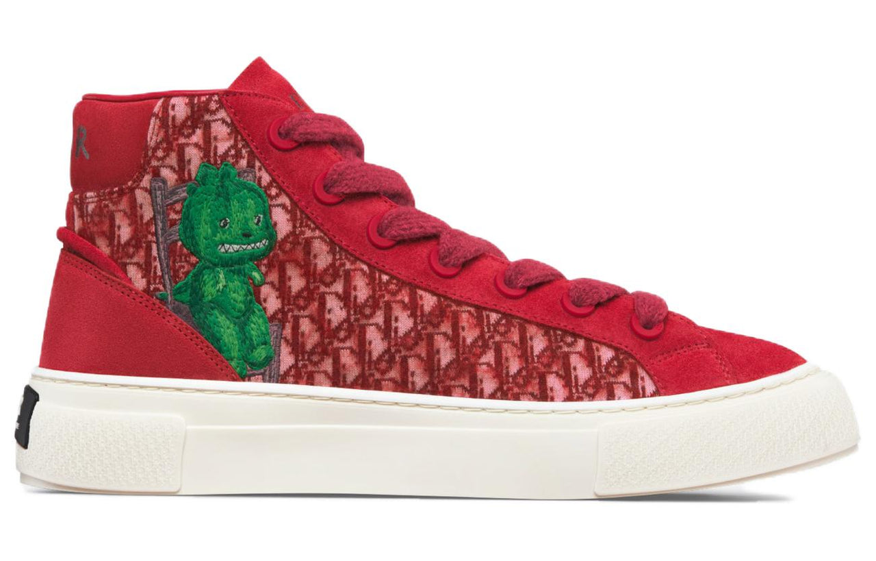DIOR B33 High-Top Skateboard Shoes Men's Red