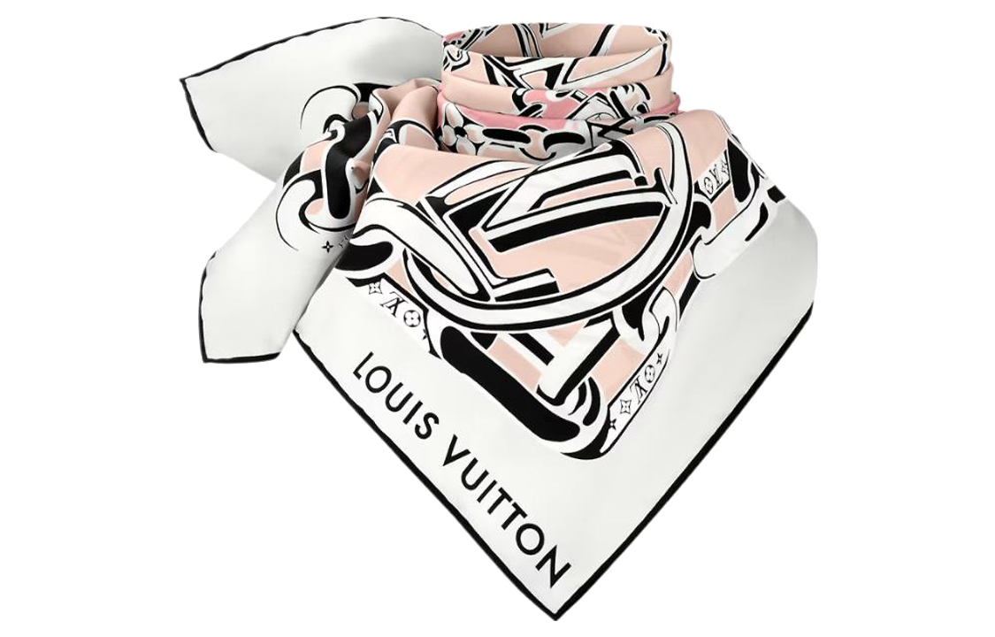 LOUIS VUITTON Silk Scarves Women's Pink