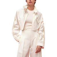 HERMES Cropped Coats Women's White