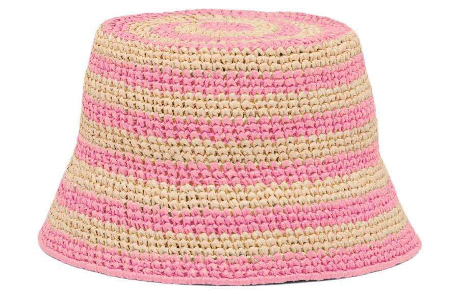 PRADA Bucket Hats Women's Tan/Petal Pink