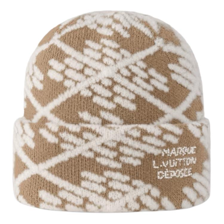 LOUIS VUITTON M7910A Lv Crush Damier Argyle Beanie