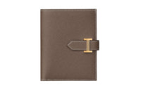 HERMES Bearn Epsom Calfskin Short Wallet Women's Elephant Gray