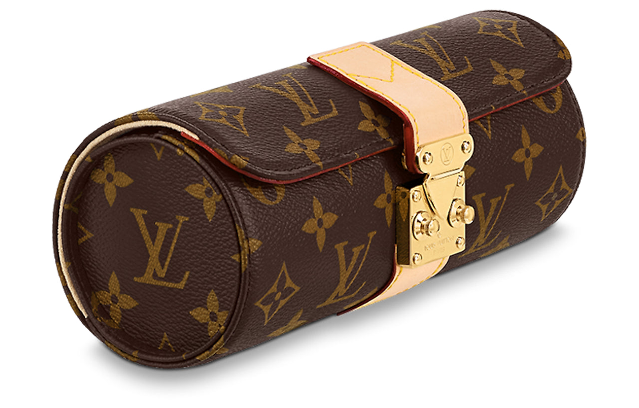 LOUIS VUITTON Leather Jewelry Box Storage Boxes Women's Brown