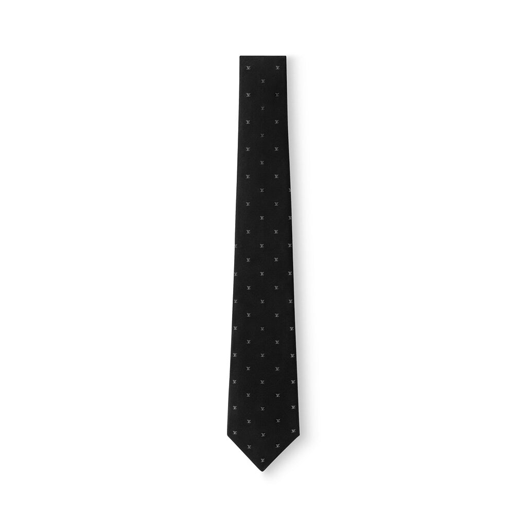 LOUIS VUITTON Mulberry Silk Ties Men's Black