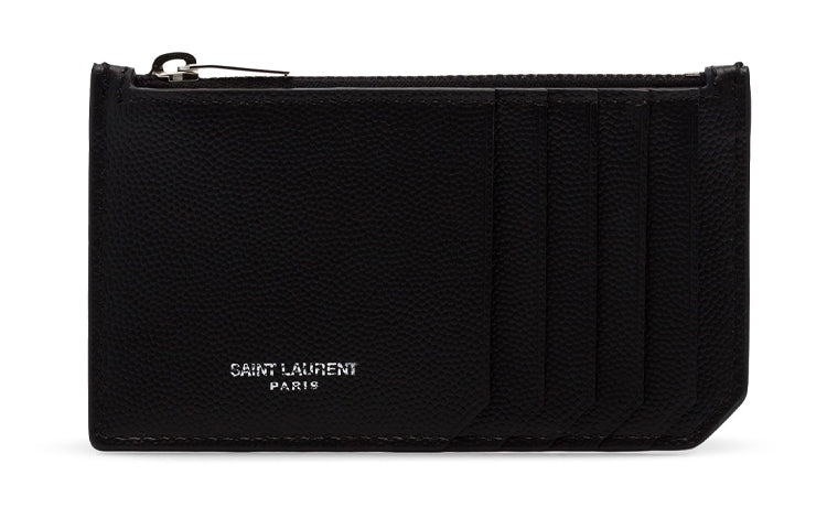 SAINT LAURENT Cow Leather Card Holder Men's Black