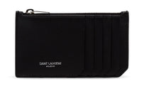 SAINT LAURENT Cow Leather Card Holder Men's Black