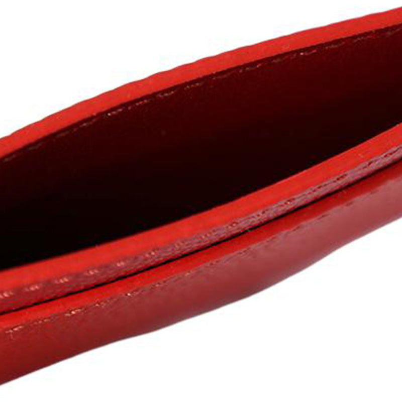 CELINE Grained Calfskin Card Holder Men's Red