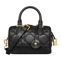 DIOR Macrocannage Calfskin Shoulder Bag Crossbody Bag Handbag Women's Black