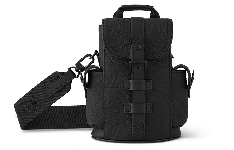 LOUIS VUITTON Taurillon Leather Shoulder Bag, Crossbody Bag Extra Mini Men's Black
